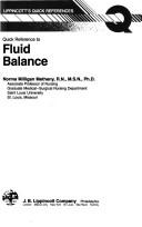 Cover of: Quick reference to fluid balance by Norma Milligan Metheny