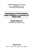 Cover of: Psychology of the Americas: mestizo perspectives on personality and mental health