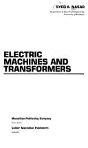 Cover of: Electric machines and transformers