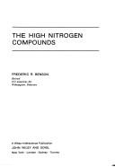 Cover of: The high nitrogen compounds
