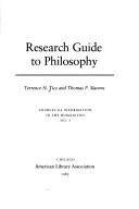 Cover of: Research guide to philosophy