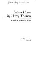 Cover of: Letters home by Harry S. Truman