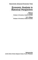 Cover of: Economic analysis in historical perspective