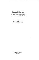 Cover of: Lemuel Haynes: a bio-bibliography