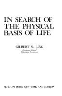 Cover of: In search of the physical basis of life