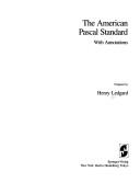 Cover of: The American Pascal standard: with annotations