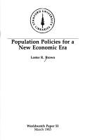 Cover of: Population policies for a new economic era