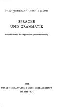 Cover of: Sprache und Grammatik: Grundprobleme der linguistischen Sprachbeschreibung