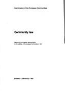 Cover of: Community law: offprint from the Fifteenth general report on the activities of the European Communities in 1981.