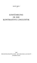 Einführung in die kontrastive Linguistik by Kurt Rein