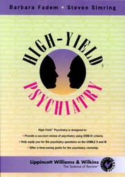 Cover of: High-yield psychiatry
