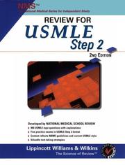 Cover of: Review for USMLE: United States medical licensing examination, step 2