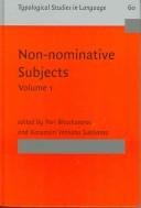 Cover of: Nonnominative subjects. Vol. 2