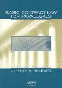 Cover of: Basic contract law for paralegals by Jeffrey A. Helewitz