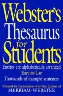 Cover of: Webster's thesaurus for students.