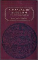 Cover of: A manual of Buddhism: for advanced students