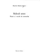 Cover of: Ridiculi senes: Plauto e i vecchi da commedia