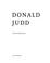 Cover of: Donald Judd