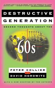 Cover of: Destructive generation: second thoughts about the sixties