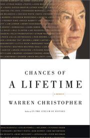Cover of: Chances of a lifetime by Warren Christopher