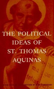 The political ideas of St. Thomas Aquinas : representative selections