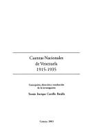 Cover of: Cuentas nacionales de Venezuela, 1915-1935