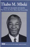 Cover of: Africa's season of hope: the dawn of a new Africa-Asia partnership