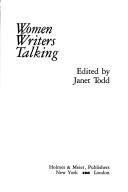 Cover of: Women writers talking