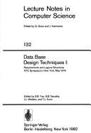 Cover of: Data base design techniques. |