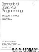 Elements of Basic-plus programming by Wilson T. Price