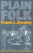 Cover of: Plain folk of the Old South