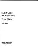 Cover of: Sociology, an introduction by Earl R. Babbie