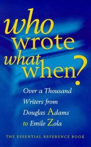 Who wrote what when?