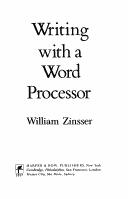 Cover of: Writing with a word processor