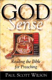 Cover of: God Sense: Reading the Bible for Preaching