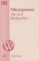Cover of: Micropower: the next electrical era