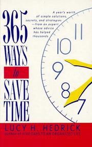 Cover of: 365 ways to save time by Lucy H. Hedrick