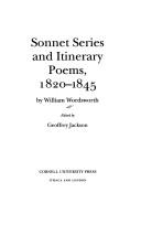 Sonnet series and itinerary poems, 1820-1845