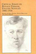 Cover of: Critical essays on Ronald Firbank, English novelist, 1886-1926