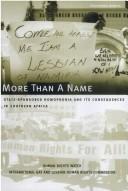 More than a name : state-sponsored homophobia and its consequences in Southern Africa