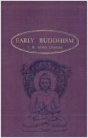 Cover of: Early Buddhism by Thomas William Rhys Davids