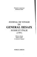 Journal de voyage du général Desaix, Suisse et Italie, 1797 by Louis Charles Antoine Desaix de Veygoux