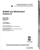 Cover of: MOEMS and miniaturized systems III: 27-29 January 2003, San Jose, California, USA