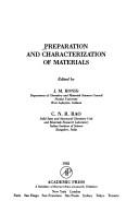 Preparation and characterization of materials