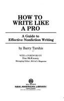 How to Write Like a Pro by Barry Tarshis