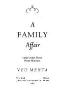 Cover of: A family affair by Ved Mehta