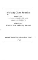 Cover of: Working-class America: essays on labor, community, and American society