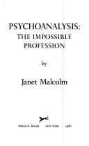 Cover of: Psychoanalysis, the impossible profession