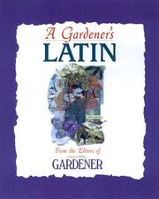 Cover of: A gardener's Latin by Bird, Richard