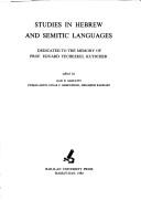 Studies in Hebrew and semitic languages by Gad B. Sarfatti